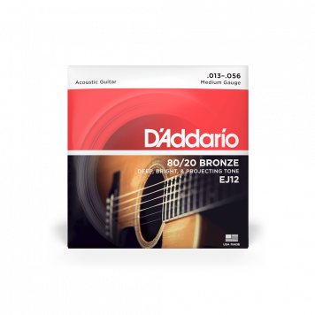 Струны для акустической гитары D'ADDARIO EJ12
