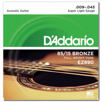 Струны для акустической гитары D'ADDARIO EZ890