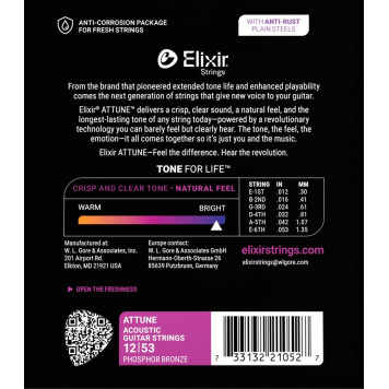 Струны для акустической гитары ELIXIR 21052-1