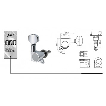 Механизм колковый SOLID J-07-CR 6