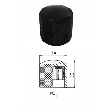 Ручка для потенциометра SOLID KB 02 BK