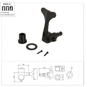 Механизм колковый SOLID MHB 02-BK L