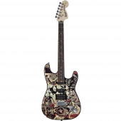 SQUIER BY FENDER OBEY GRAPHIC STRATOCASTER HSS RW COLLAGE